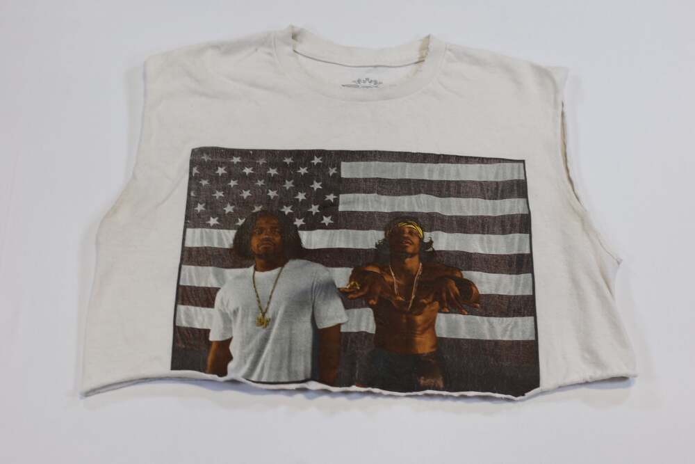 Outkast Stankonia American Flag Custom Cut Crop Top
